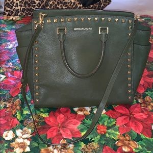 xl michael kors studded selma bag